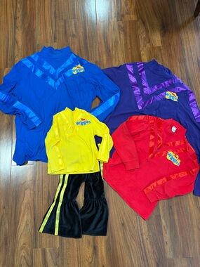 The Wiggles Colorful Crew Tops — Blue, Purple, Red, Yellow